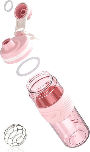 [BRSRAY33B5YBA33Z] Shaker Butelis - 650ml / 23oz, patvarus & Leidinio įrodymas, puikiai tinka Super Creamy Fitness baltymų Shakes - Pink