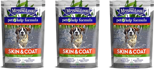 [BRSWKEAGOIPQYH3C] The Missing Link 3 Pack of Pet Kelp Formula, 8 Ounces Each, Superfood Supplement for Dogs, Skin and Coat