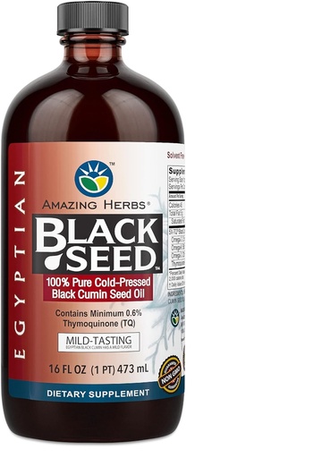 [BRSWIEDQON4WGGDE] Amazing Byliny Egyptský černý olej - Gluten Free, Non GMO, Cold Pressed Nigella Sativa AIDS in Digestive Health, Imunitní podpora, Mozková funkce, Mírná Flavor - 16 Fl Oz