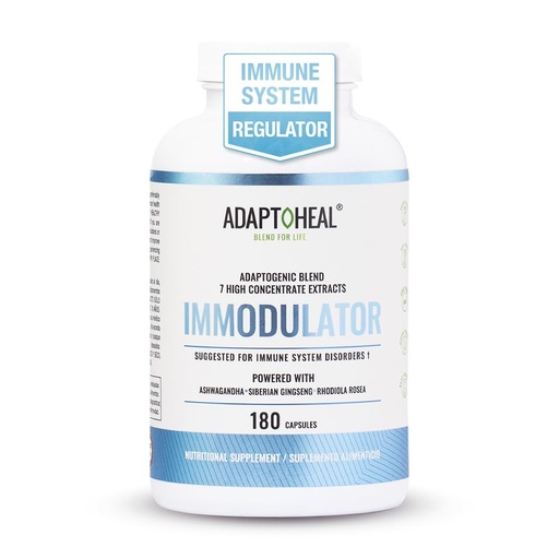 [BRSW2BQPDEBWOYLP] ADAPTOHEAL Immodulator - Adaptogenic Supplement for Well-Being, with Ginseng, Ashwagandha, Reishi Mushroom - Supports Stress Response, Mood Balance and Immune System Function (180 Capsules/700 mg)
