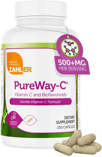 [BRSROYDRBMIGCFL3] Zahler Vitamin C 500mg - Bioflavonoids - Gentle on Stomach - Immune Support - Gluten Free Non-GMO Vitamin C Supplement for Adults (250 Count)