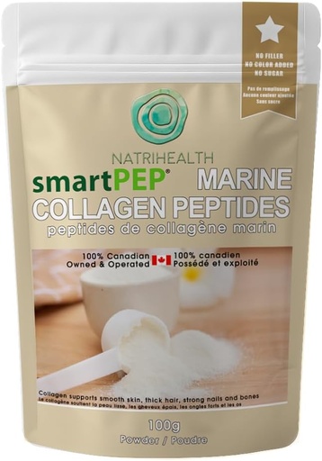 [BRSWGFL2BENREETA] SmartPEP Hydrolized Marine Collagen Peptides Powder (100 gram) Wild Caught Fish, Highly Digestible Marine Collagen Supplement, Tasteless, Great for Skin