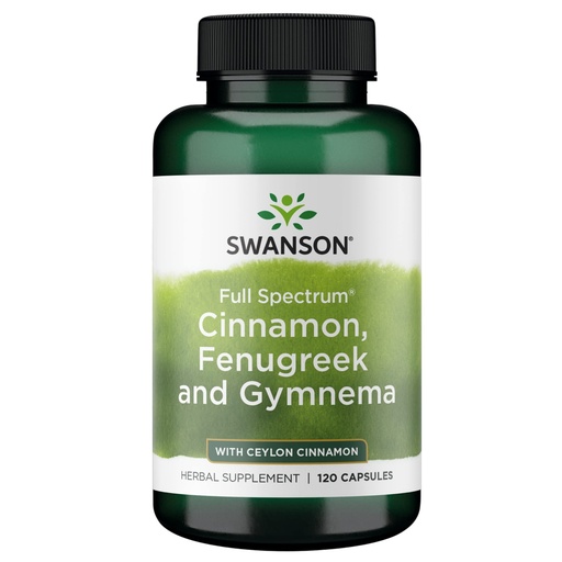 [BRSWGHAKDECWAFDV] Swanson Full Spectrum Cinnamon, Fenugreek & Gymnema 120 Capsules