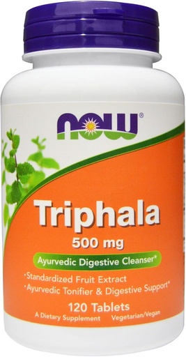 [BRSWIYYPOMNW23DE] NOW Triphala, 500 mg, 120 Tablets (Pack of 2)