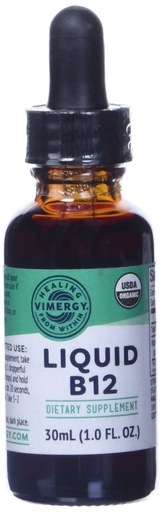 [BRSWGGQ2OEOWYH36] Vimergy USDA Organic Liquid Vitamin B12 Supplement 2500 mcg, Methylcobalamin & Adenosylcobalamin Fast-Absorbing Energy Support, Vegan, Non-GMO B12 Vitamins for Women & Men 30 Serving (30 mL)