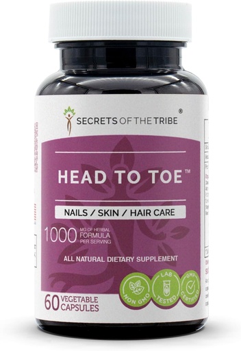 [BRSWGAILOQOWKGQ6] Head to Toe 60 Capsules, 1000 mg, Chamomile, Witch Hazel, Pot Marigold, Turmeric, Stinging Nettle, Rosemary. Nails/Skin/Hair Care (60 Capsules)