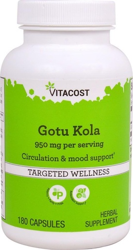 [BRSWIZQNBEGRKHIV] Vitacost Gotu Kola -- 950 mg per serving - 180 Capsules