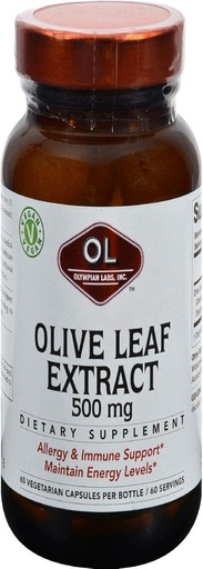 [BRSWIYQ4DEIQG2LM] Olympian Labs Olive Leaf Extract, 500mg 60 Capsule