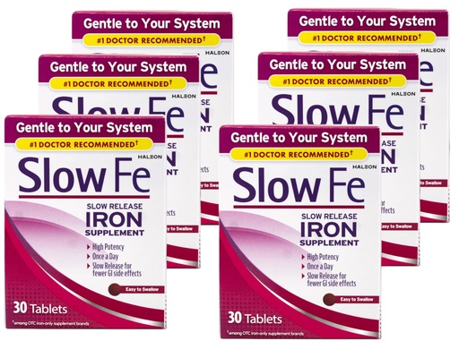 [BRSWKGYIBIMAYDDU] Slow Fe Slow Release Iron, Tablets 30 ea (Pack of 6)