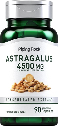 [BRSWIFDQAYJR2C32] Piping Rock Astragalus Root Extract Capsules - 4500mg - 90 count - Vegetarian, Non-GMO, Gluten Free supplement