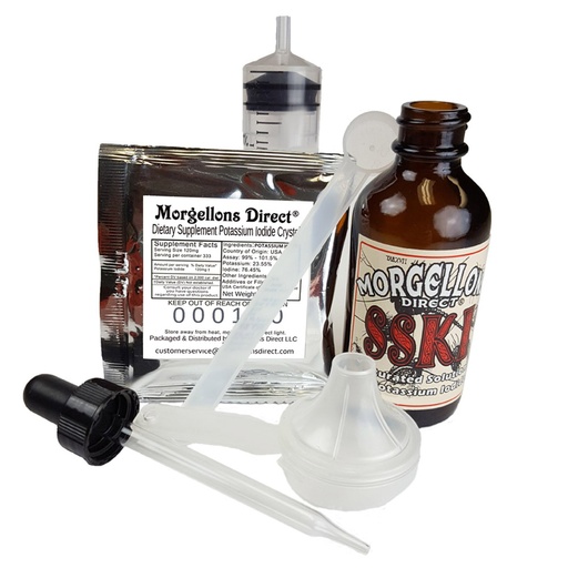 [BRSWGYD6BAJRAAL2] SSKI Iodine Potassium Iodide Solutions Mixing Kit Includes Necessary Tools and pre-Measured Dietary Supplement Potassium Iodide Crystals. Just add Distilled Water.