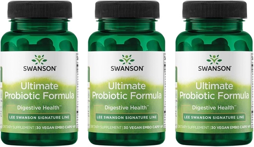 [BRSWGFD3BYHAEHLO] Swanson Ultimate Probiotic Formula Digestive Health Immune System Support 66 Billion CFU Prebiotic NutraFlora scFOS 30 DRcaps Veggie Capsules (Caps) (3 Pack)