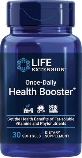 [BRSWGCYKDJYWGHQY] Life Extension Once-Daily Health Branson, Vitaminler E, K1 & K2, fosforlar, Eye Health, Bone Health, Heart Health, Gluten-Free, 1 Daily, Non-GMO, 30 softgels
