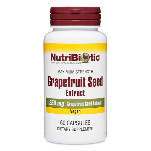 [BRSWIYAYCNYBEGD6] NutriBiotic – Grapefruit Seed Extract Capsules 250 mg, 60 Count - Maximum Strength with Bioflavonoids