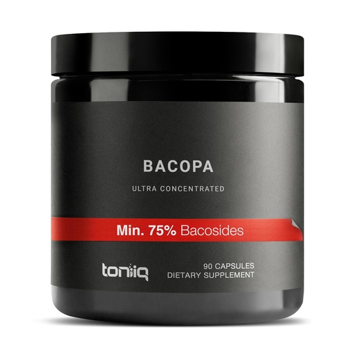 [BRSWYY3QO4PQEEI7] Toniiq Bacopa - Ultra High Potency 45:1 Extract with 75% Bacosides - Highly Concentrated - Third-Party Lab Tested - 90 Capsules