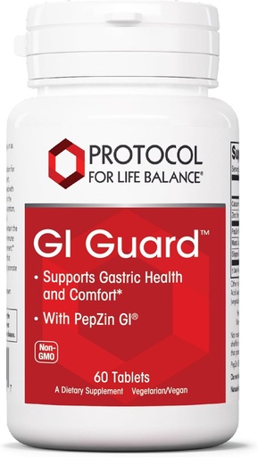 [BRSWIYQQPMHBACDE] PROTOCOL VOOR DE LEVENDE BALANSGI Guard - for Gastric Health & Comfort - with PepZin GI - for Digestief Gut Health - Non-GMO & Vegan - 60 Tablets