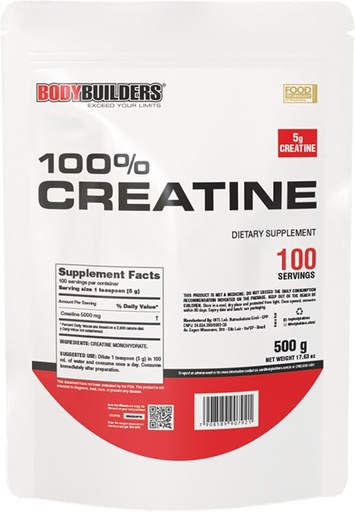 [BRSRAHY5DN4AODTA] 100% Creatine, Unflavored, 1.1lb, 100 Servings