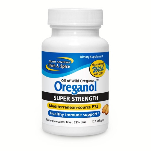 [BRSWG2Q2BYDQIGTX] NORTH AMERICAN HERB & SPICE Super Strength Oreganol P73, 120 Softgels - Immune System Support - Vegan Friendly Wild Oregano - Non-GMO - 120 Servings