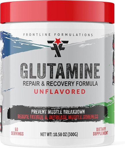 [BRSRO2Q7BMCQIDIU] Glutamine, Unflavored, Essentials, Train Harder, Recover Faster, Increase Endurance, Veteren Owned and Operated (60 Servings, Glutamine)