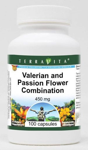 [BRSWI2QRPMNA4CTM] Valerian and Passion Flower Combination - 450 mg (100 Capsules, ZIN: 513631)
