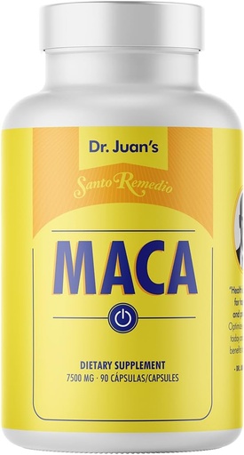 [BRSRMZI5C4HREYDH] Santo Remedio Maca, Helps Support Healthy Energy Levels, Dietary Supplement, 750 mg per Serving, Vegetarian, No Artificial Flavors, No Artificial Colors, 90 Capsules, 90 Doses