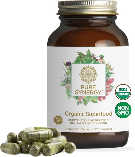 [BRSWI2QBAUCGCFA3] Grey SYrodGY Superfooles joles profojà i verd suplementaris menjars com super- verd, Spirulina, & Munshros Net per a l'Energia, Saluty Amne imne Vivle (270 Capules)