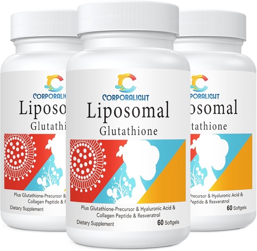 Lipostomal Glotion Softlis, absorció millorada - Lipostomal Deliary, Forma activa L-Glutione, Cel·lular, Imnee function & Livingr Detox, Rich a la fórmula antioxid, Glutin Free, 180gels