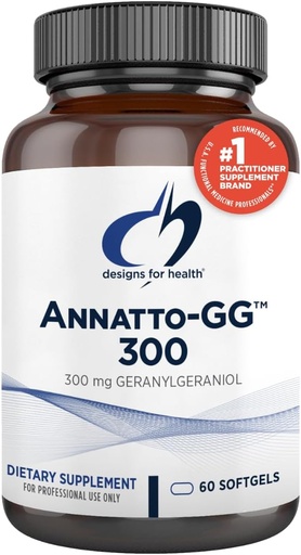[BRSROH37BUPQMADV] Designs for Health Annatto-GG 300 - Geranylgeraniol GG supplement from Annatto Seeds - Supports Healthy Aging, Bone Health, Muscle Health, Cellular Energy ' Production of Coenzyme Q10 (60 Softgels)