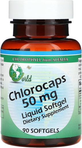 [BRSWIY3QB4PGC3Q5] World Organic Chlorocaps - 50 mg - 90 Softgels