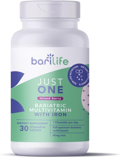 [BRSROC34CIFGODT4] Bari Livet bare én Chewable, en gang daglig bariatrisk multivitamin og jern