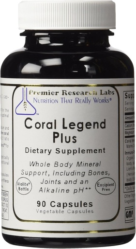 [BRSWIZYTBZ5BW2L4] Coral Legend Plus, 90 Capsules - pH Support Formula for Whole Body Mineral Support, Including The Bones, Joints, Teeth and an Alkaline pH