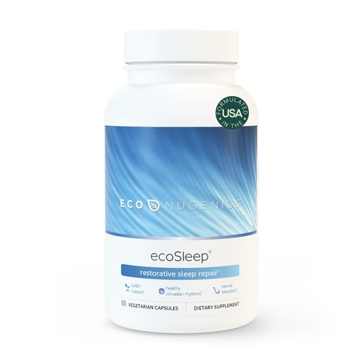[BRSWICYOAV4RWAL6] EcoNugenics ecoSleep: Sleep Aid with GABA Support Blend, Magnesium, L-Theanine, Niacin – Helps Promote Deep Sleep, Healthy Circadian Rhythms, Relaxation, Calm – Supplement for Adults, 60 Capsules