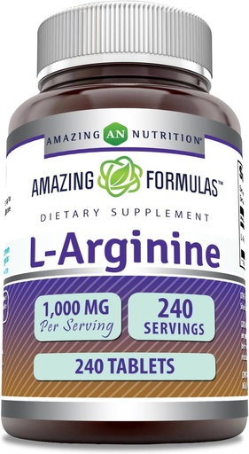 [BRSWG2T7CAPGYFLB] Amazing approvas L- Arginin 1000mg Tablety CLAS124; Amino Acid Supplement for Women & Men CLAS124; Non- GMO CLAS124; Gluten Free CLAS124; Made in USA (240 Count)