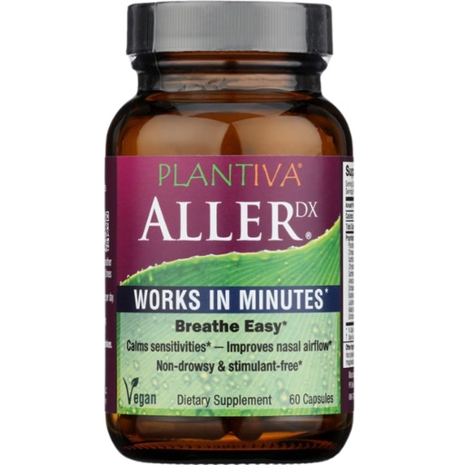 [BRSWIZABPINGEC3A] AllerDx Natural Herbal Seasonal Support Supplement - Non-Drowsy, Stimulant Free, Fast-Acting Respiratory Support - 60 Capsules