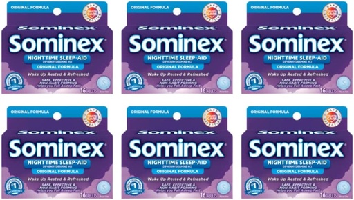 [BRSWIFL5AYHGYCTC] Sominex Original Formula Tablets 16 Tablets (Pack of 6)