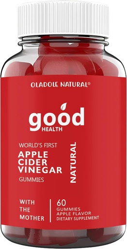 [BRSWGHY6AAIBMFIZ] Oladole Apple Cider Vinegar Gummies with Mother - 60 Gummies | Delicious ACV Supplement | ACV Gummy | Enriched with Vitamin B12, B9, Pomegranate, Beetroot | Gelatin-Free, Gluten-Free, Vegan