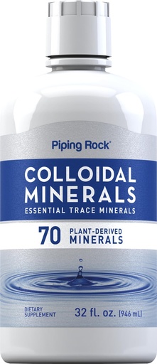 [BRSRMHD7CIIGGA3K] Piping Rock Colloidal Minerals Liquid | 32 fl oz | Unflavored Tincture Supplement | Plan Derived Essential Trace Minerals | Vegetarian, Non-GMO, Gluten Free