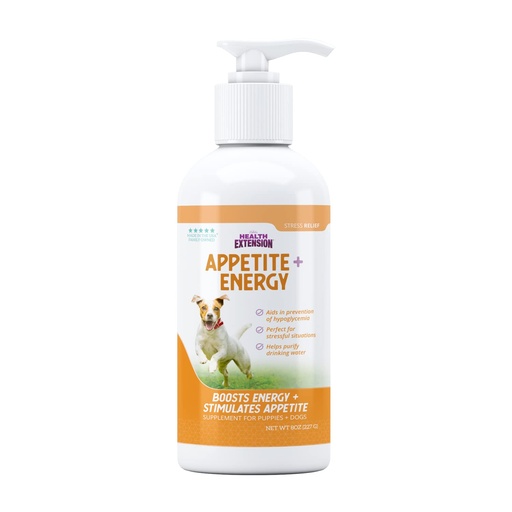 [BRSWIZQBCADWKET2] Health Extension Stress Relief Supplement for Dogs, 8oz - Appetite & Energy Boost, Prevents Hypoglycemia, Enriched with Vitamin B