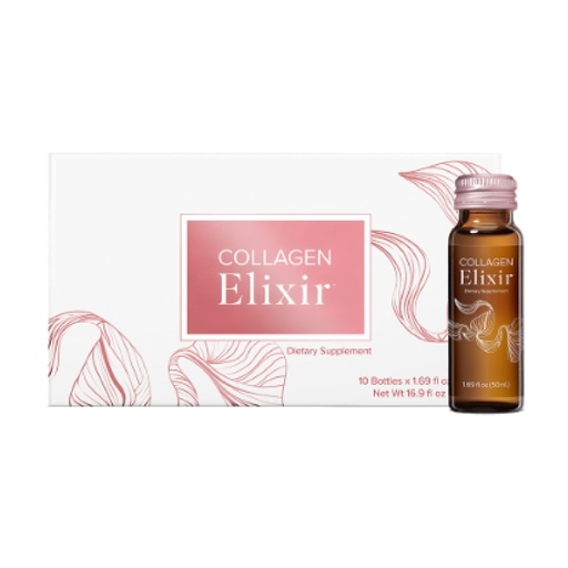 [BRSRMFQ5OEGWYADJ] Isagenix Collagen Elixir - Drink with Marine Collagen Peptides - Support a Youthful Appearance with Vitamin C, Zinc & Biotin - 10 Bottles (1 Box)