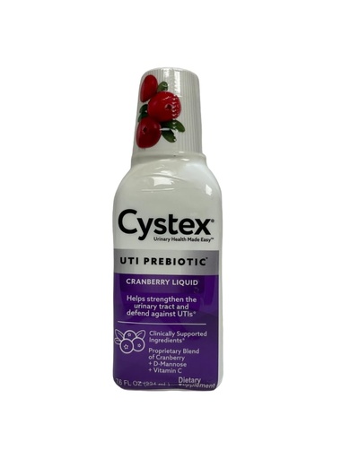 [BRSWKGYIBJ6QC2LU] Cystex UTI Prebiotic Cranberry Liquid, Urinary Tract Support with D-Mannose, Vitamin C, and Bromelain, 7.6 FL OZ (Pack of 6)