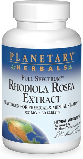 [BRSWIYTYOZ6QCYA3] Herbals planetarios Full Spectrum Rhodiola Rosea Extract Tablets, 30 Count