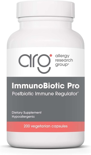 [BRSWIFIGAUMBU2T6] Alergia Research ImmunoBiotic Pro Supplement - Lactobacillus Rhamnosus Lysate Powder 75mg, Immunobiótico Regulador, Suporte Imune, Cápsulas Vegetarianas - 200 Contagem