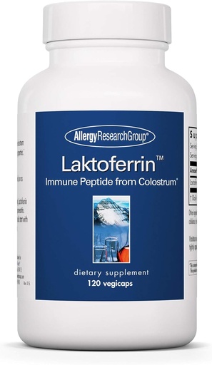 [BRSWIYT3CYBQAHDK] Allergia Kutatócsoport Laktoferrin kiegészítés - Lactoferrin kiegészítők 350mg, Szarvasmarha Colostrum, Immunpeptid, Vaspótlók, Vegicaps - 120