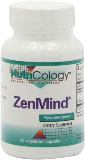 [BRSWIY35C4FQO23G] Nutricologie ZenMind Supliment - Suport pentru calm, zi sau noapte, GABA, L-Theanină, Capsule hipoalergice, vegetariene - 60 Conte