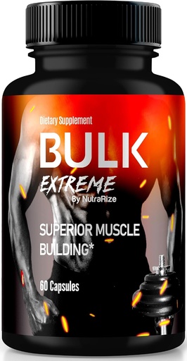 [BRSRAZ35O4PAOHLB] Bulk Extreme Superior Muscle Building Advanced Formula, Bulk Extreme per massa muscolare magra per gli uomini, Tutto Natural Muscle Builder, pillole maschili per prestazioni fisiche, recensioni (60 capsule)