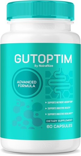 [BRSRAZQQC54GOHLG] GutOptim Vitamina, cápsulas de fórmula avançada para Gut Health, GutOptim Todos os suplementos naturais para bem-estar digestivo, fórmula oficial de força extra, Gut Optim Comentários (60 cápsulas)