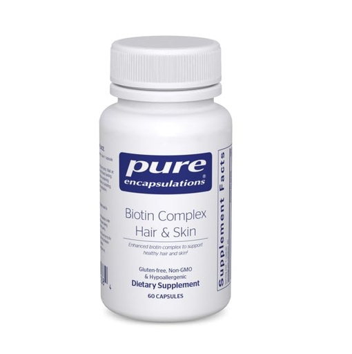 [BRSROZYLCB6R4EIU] Pure Encapsulations Biotin Complex Hair & Skin | Biotin Complex for Healthy Hair and Skin Support | 60 Capsules