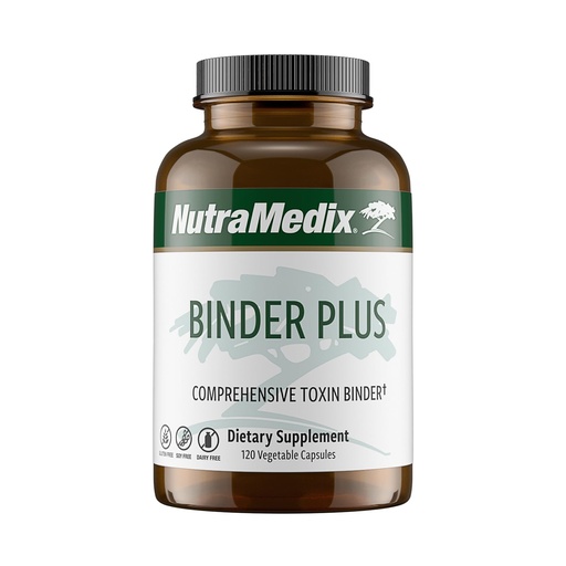 [BRSRMHY6AAHREGTF] NutraMedix Binder Plus - Comprehensive Toxin Binder & Body Detoxifier - Prebiotic Antioxidant Support + Inulin, Bentonite, Aloe Vera, Activated Charcoal, Fulvic Minerals & Chitosan (120 Capsules)