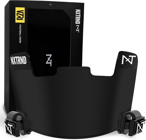 [BRSWYHATCQCGOAL5] Nxtrnd VZR1 Football Visor, Flat Lens Technology, Fits Adult & Youth Football Helmets