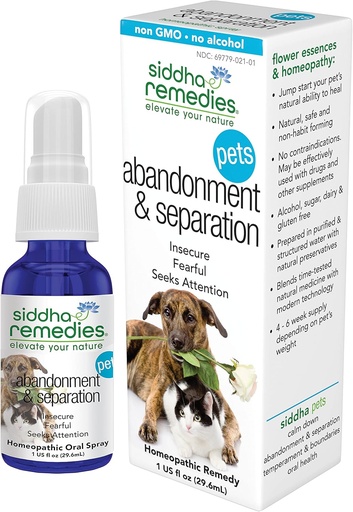 [BRSWIHQIPIPRKFLE] Siddha remedia Abandonment " Separation for Pets  tolera Natural Homeopathic Remedy for Dogs, Cats, and Animals ← Naturalmente ayuda a los animales con miedos y comportamientos obsesivos.